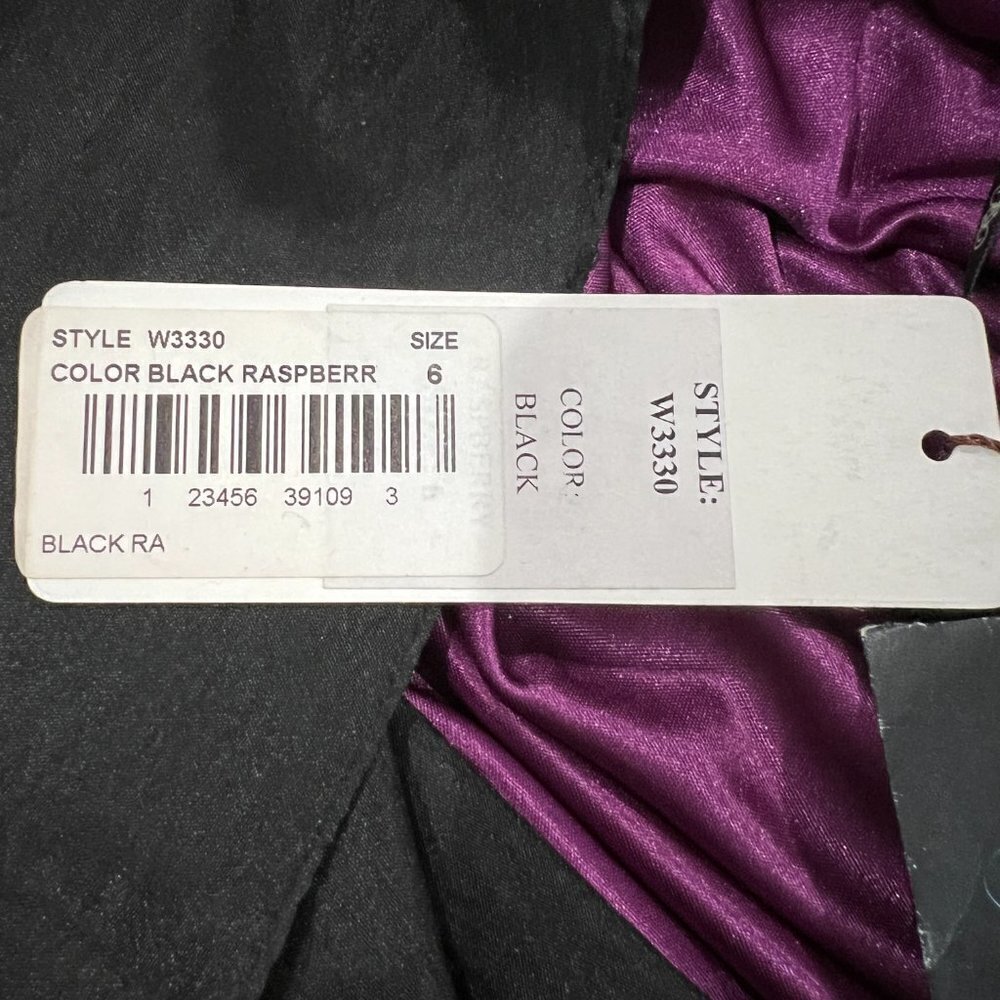 Rare NWT Sue Wong Purple Black Lace Formal Gown $495 - Picture 15 of 15